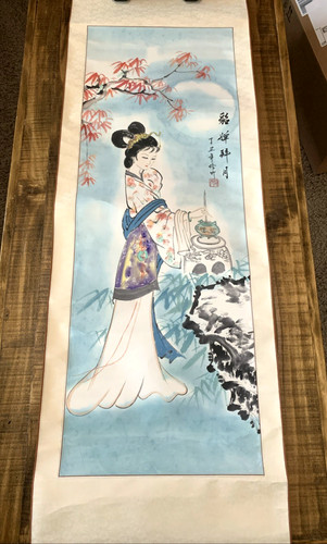 Chinese scroll art geisha - chinese,
